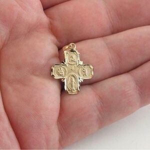 14k Yellow Gold Catholic Saints
Cross Charm Pendant SOLD
